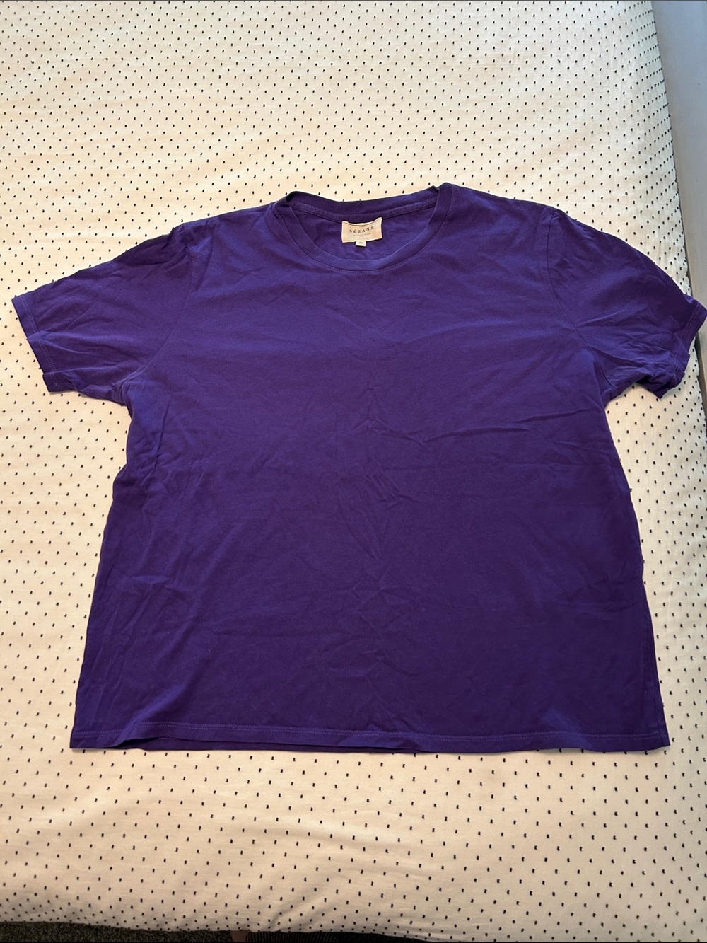 Sézane Deep Purple Conrad Crewneck Tee